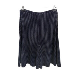 Simons Contemporaine Navy Polka Dot A-Line Skirt, M